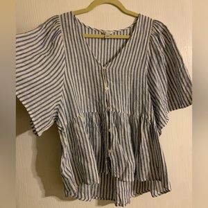 CATO Butterfly Sleeve Blouse